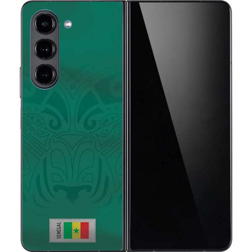 Senegal Soccer Flag Galaxy Z Fold5 5G Skin